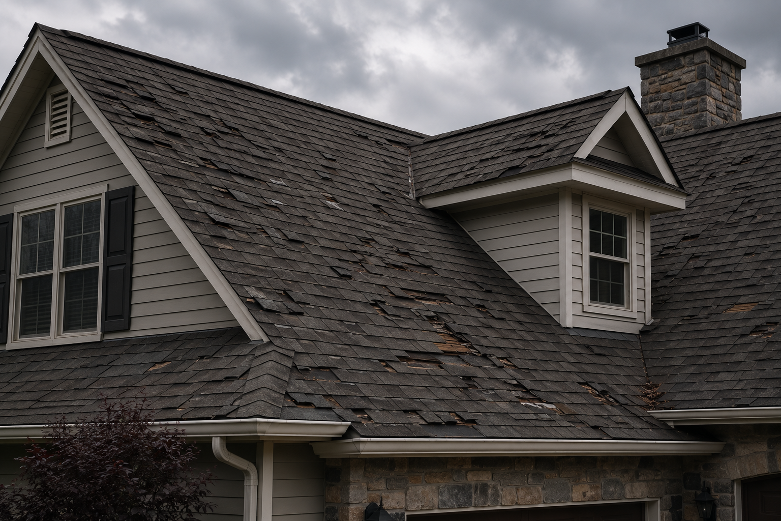 Before, storm damage